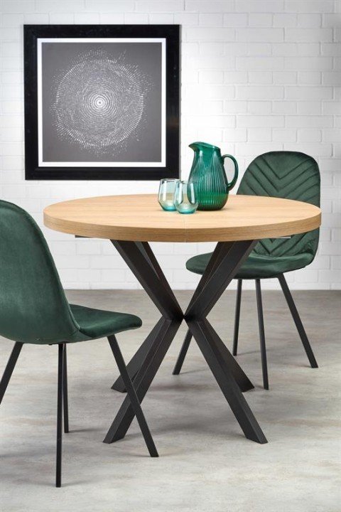 Cтіл розкладний Halmar PERONI Дуб золотий / Чорний